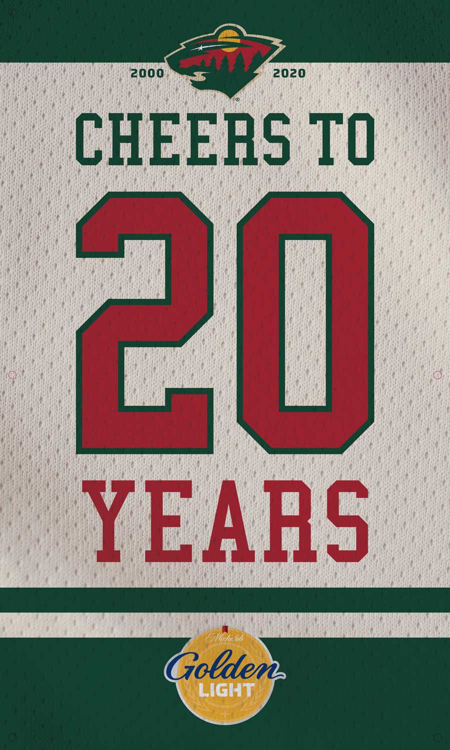 Michelob Golden Light - Minnesota Wild - On ice for two decades