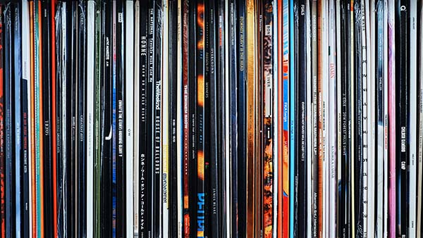 Collection of vinyl records